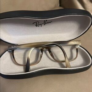 Ray-Ban Brown Eyeglasses and glasses case